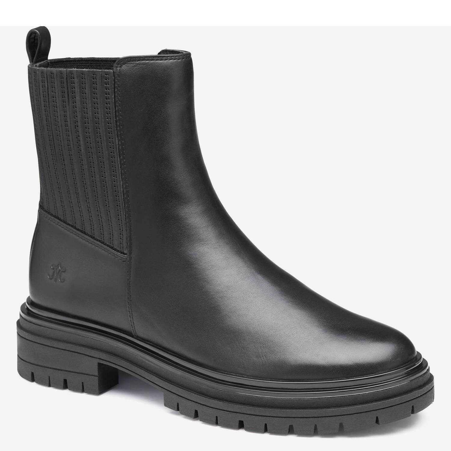 New Johnston & Murphy Women's Gianna Gore Boot In Black